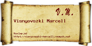 Visnyovszki Marcell névjegykártya